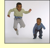 Sample image of boys jumping